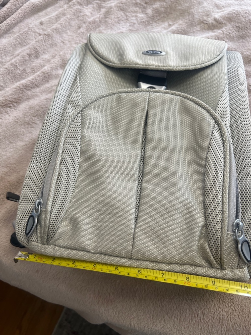 Tumi Silver Compact Textured Backpack - Picture 9 of 12